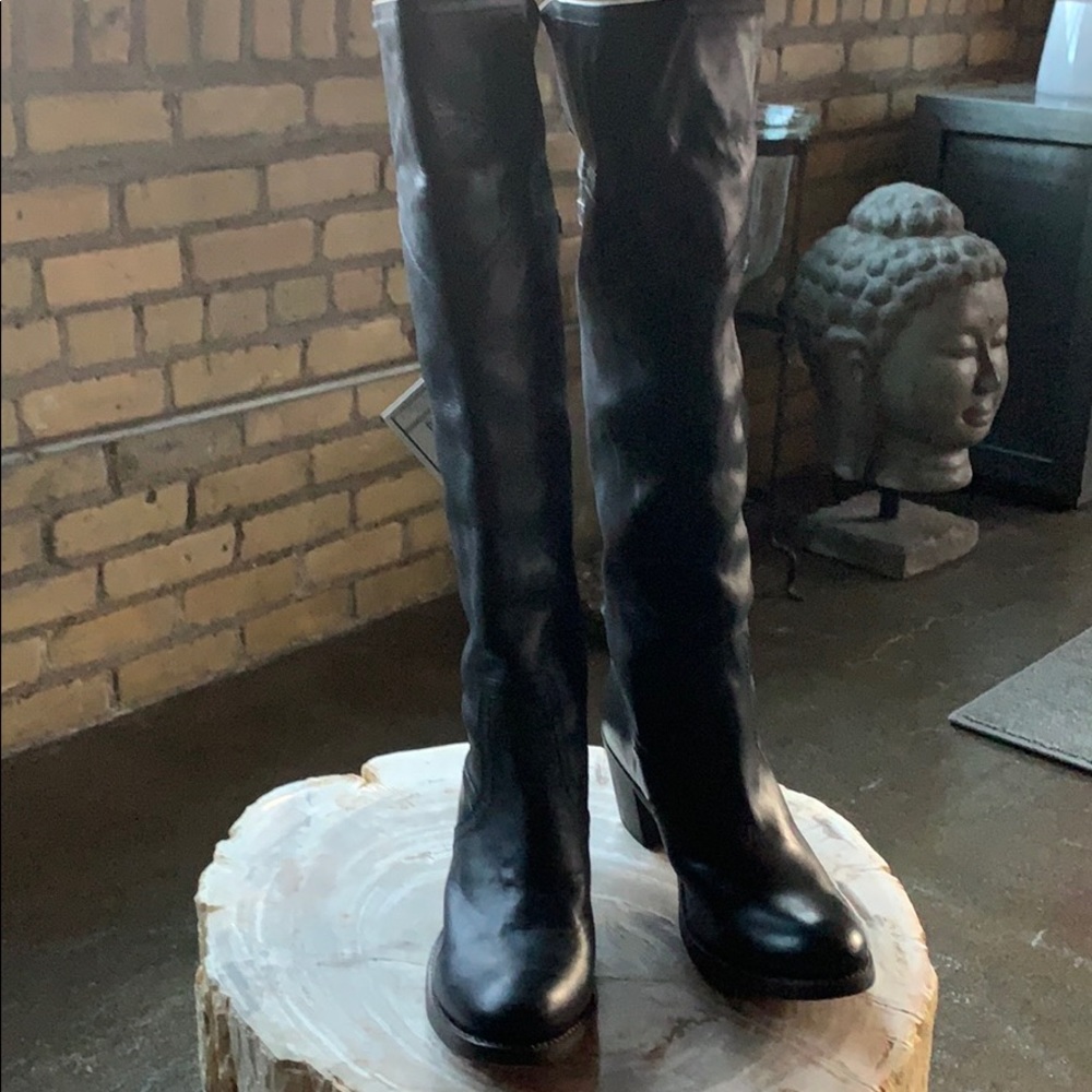 FRYE Jane Tall Cuff Boot Black 10 NEW
